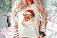 Retro Santa Christmas|Pink Santa Sublimation|Pink Christmas Product Image 3