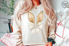 Easter Coquette Bow Brown Bunny Ears|Happy Easter Bunny Product Image 2