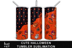 Cute Halloween Tumbler Wrap PNG | Creepy Cute Tumbler Design Product Image 3