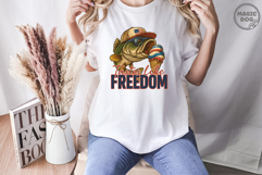Tastes Like Freedom PNG, 4th of July Bass Fishing Patriotic Product Image 3