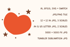 Cute Hearts and Stars Seamless Pattern Product Image 3