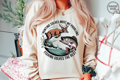 Hunting &amp; Fishing|Guy Hunting|Bass and Deer Lover|Hunter PNG Product Image 3