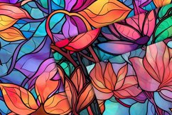 Stained Glass Flowers Digital Papers - Seamless Patterns Product Image 3