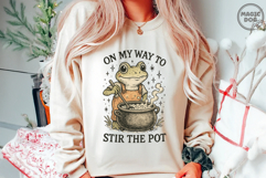 On My Way To Stir The Pot|Frog Sarcastic|Frog Meme PNG Product Image 3