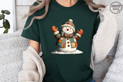Watercolor Snowman|Christmas Holiday Cozy Winter Patchwork Product Image 4