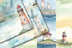 Dreamy Lighthouses Digital Papers - Seamless Patterns Product Image 3