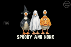Spooky and Honk|Honk Or Treat Goose Halloween Ghost PNG Product Image 3