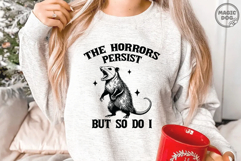 The Horrors Persist But So Do I|Retro Opossum|Mental Health Product Image 3