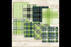 24 Seamless Greenery Plaid Digital Papers, Tartan, Gingham Product Image 2
