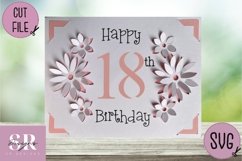 18th Birthday card insert design| Paper cutting |Cricut Card Product Image 3