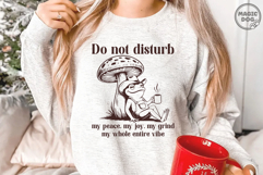 Do Not Disturb My Peace|Funny Introvert, Retro Frog Meme SVG Product Image 2