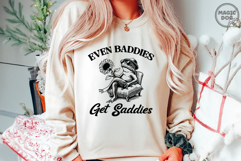 Even Baddies Get Saddies|Retro Frog Meme|Funny Animal Saying Product Image 4
