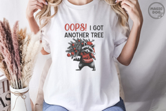 Oops I Got Another Tree|Funny Raccoon Christmas Vintage PNG Product Image 4