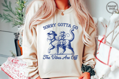 Sorry Gotta Go The Vibes Are Off|Retro Cowboy Cat and Mouse Product Image 4