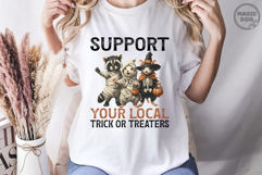 Support Your Local Trick or Treaters|Halloween Feral Raccoon Product Image 4