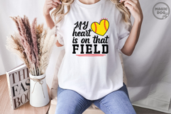My Heart Is On That Field|Softball Mom|Softball Heart Product Image 4