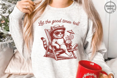 Let The Good Times Roll SVG|Retro Cat Summer|Tabby Cat Meme Product Image 4