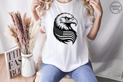 Eagle With American Flag|Bald Eagle|4th of July Patriotic Product Image 4