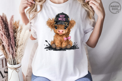 Hot Mess Cute Highland Cow|Western Cap Highland Cow Leopard Product Image 4