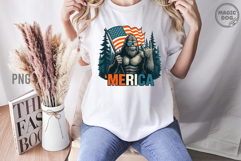 Bigfoot Merica Patriotic 4th of July PNG|Independence Day Product Image 4