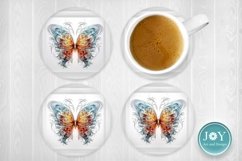BUTTERFLY COFFEE MUG WRAP SUBLIMATION DESIGN Product Image 5