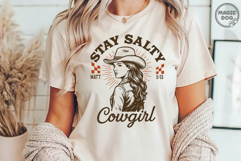 Stay Salty Cowgirl Christian Western Cowgirl Bible Verse SVG Product Image 4
