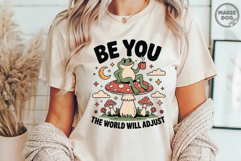 Be You The World Will Adjust|Frog and Coffee Meme Quote SVG Product Image 4