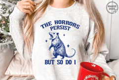The Horrors Persist But So Do I|Retro Opossum|Mental Health Product Image 4