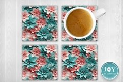 3D FLOWERS COFFEE MUG WRAP SUBLIMATION DESIGN Product Image 4