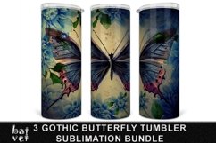 Gothic Butterfly Tumbler PNG Bundle | Fantasy Boho Design Product Image 4