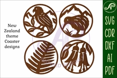 New Zealand Coasters, laser cut out NZ designs d3 Product Image 4