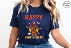 Halloweenie Dachshund Witch|Happy Howl O Ween Dog|Dog Lover Product Image 3