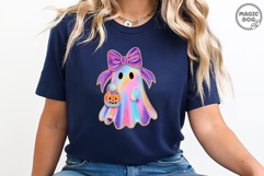 Halloween Neon Ghost|Iridescent Ghost Coquette Halloween PNG Product Image 4