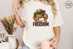 Tastes Like Freedom PNG, 4th of July Bass Fishing Patriotic Product Image 4