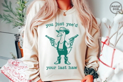 You Just Yee&#039;d Your Last Haw SVG, Retro Funny Cowboy Goose Product Image 4