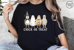 Halloween Chick Or Treat Chicken|Chicken Ghost Fall Vibes Product Image 6