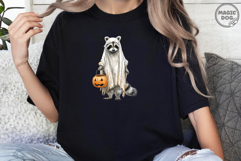 Trick or Trash Halloween Raccoon|Retro Halloween Trash Panda Product Image 4