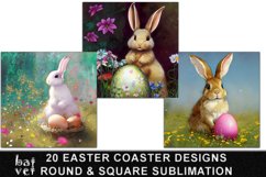 Easter Sublimation Coaster Bundle | Square Coaster Design Product Image 4