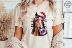 Retro Horse Blowing Bubble Gum|Santa Horse with Bubble Gum Product Image 4