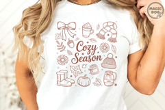 Cozy Season Fall Vibes|Autumn Season|Coquette Fall Vibes SVG Product Image 4