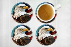 USA EAGLE PNG CLIPART FOR DOOR HANGER, COASTERS AND MORE Product Image 4
