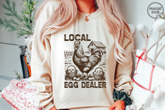 Local Egg Dealer|Retro Farmhouse Chicken|Funny Easter Product Image 4