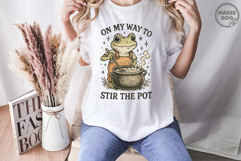 On My Way To Stir The Pot|Frog Sarcastic|Frog Meme PNG Product Image 4