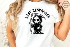 Last Responder Grim Reaper|Funny Sarcastic Halloween SVG Product Image 4