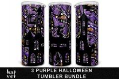 Purple Halloween Tumbler Sublimation Bundle PNG Product Image 2