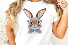 Faux Embroidery Vintage Easter Bunny|Rabbit with Glasses Product Image 5
