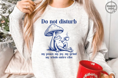 Do Not Disturb My Peace|Funny Introvert, Retro Frog Meme SVG Product Image 4