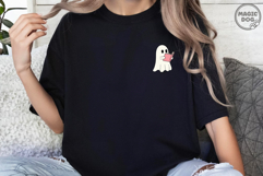 Ghost Book Nerd Halloween|Ghost Reading Spooky Bookworm SVG Product Image 5