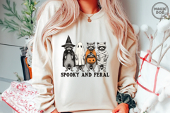 Retro Spooky and Feral Halloween Raccoon|Trick or Trash PNG Product Image 5