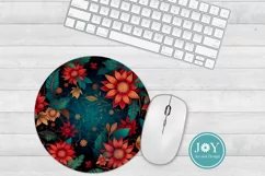 FLOWERS ROUND PNG CLIPART FOR DOOR HANGER, COASTERS AND MORE Product Image 4